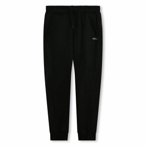 Black Jogging Bottoms Anti Snag Fabric Soft Interior