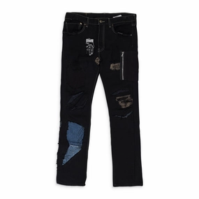Colorfast Dyeing Method BLACK PRINTED SKINNY JEANS