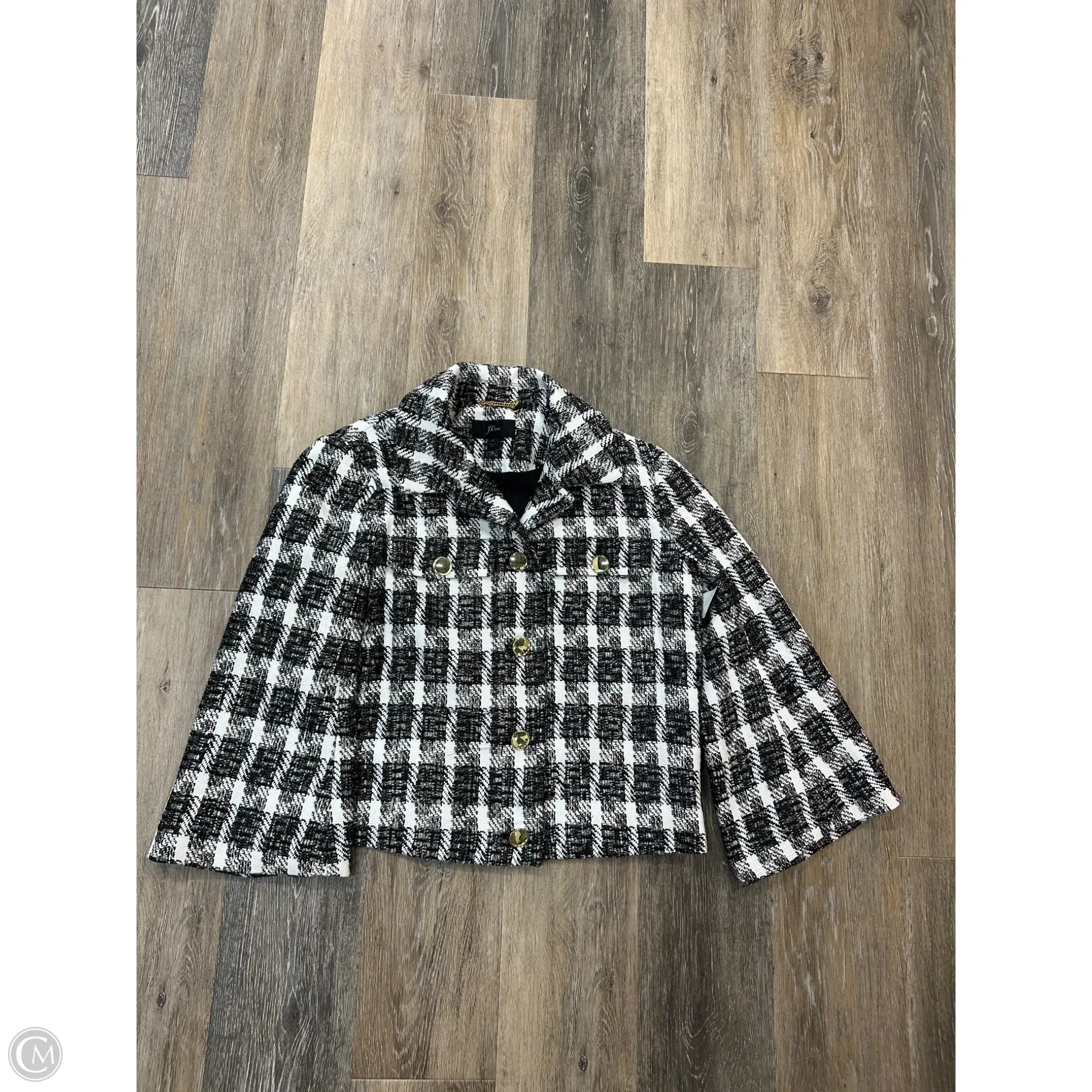 Blazer By J. Crew In Black & White, Size: 4 V-neck Shirt