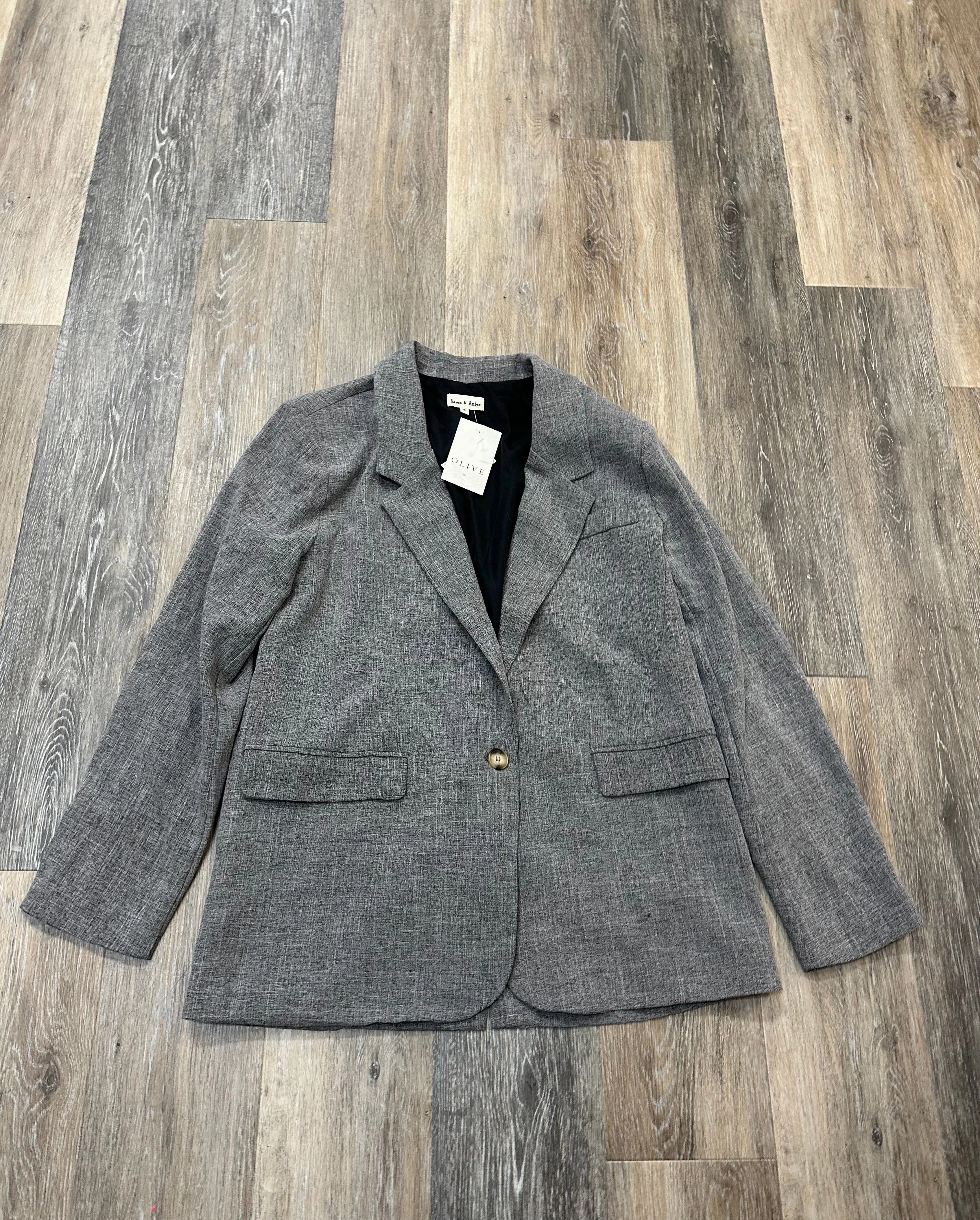 Winter Layer Ethical production Blazer By Aaron and Amber In Grey, Size: S