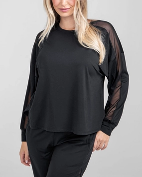 BlissWear Long Sleeve Top Adjustable drawstring