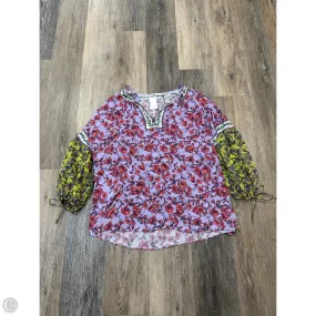 Blouse Designer By Alice   Olivia In Floral Print, Size: S Non Chafing Edges