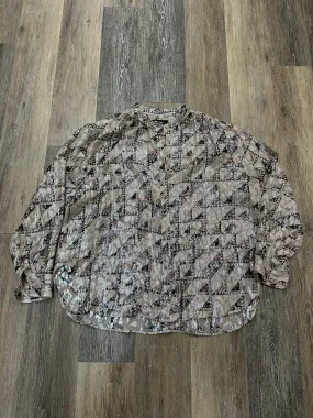 Blouse Designer By Isabel Marant In Tan, Size: M Stretch Fit Top Layered Sleeve