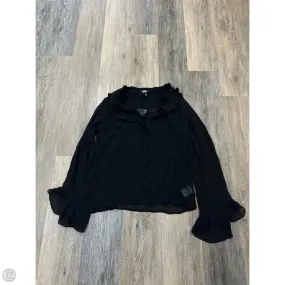 Soft Sweater WrinkleResistant Fabric Blouse Designer By Paige In Black, Size: Xs