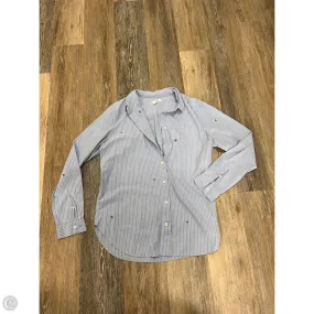 StretchFit Blouse Designer Long Sleeve By Closed In Blue, Size: S