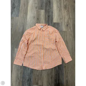 ConvertibleSleeves WaterRepellent Finish Blouse Long Sleeve By Avara In Striped Pattern, Size: S