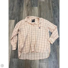 Blouse Long Sleeve By Carhartt In Plaid Pattern, Size: L Durable Color Retention