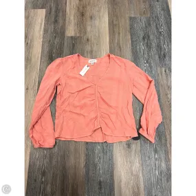 Blouse Long Sleeve By Cloth & Stone In Coral, Size: M Unstructured Silhouette Anti Pill Surface