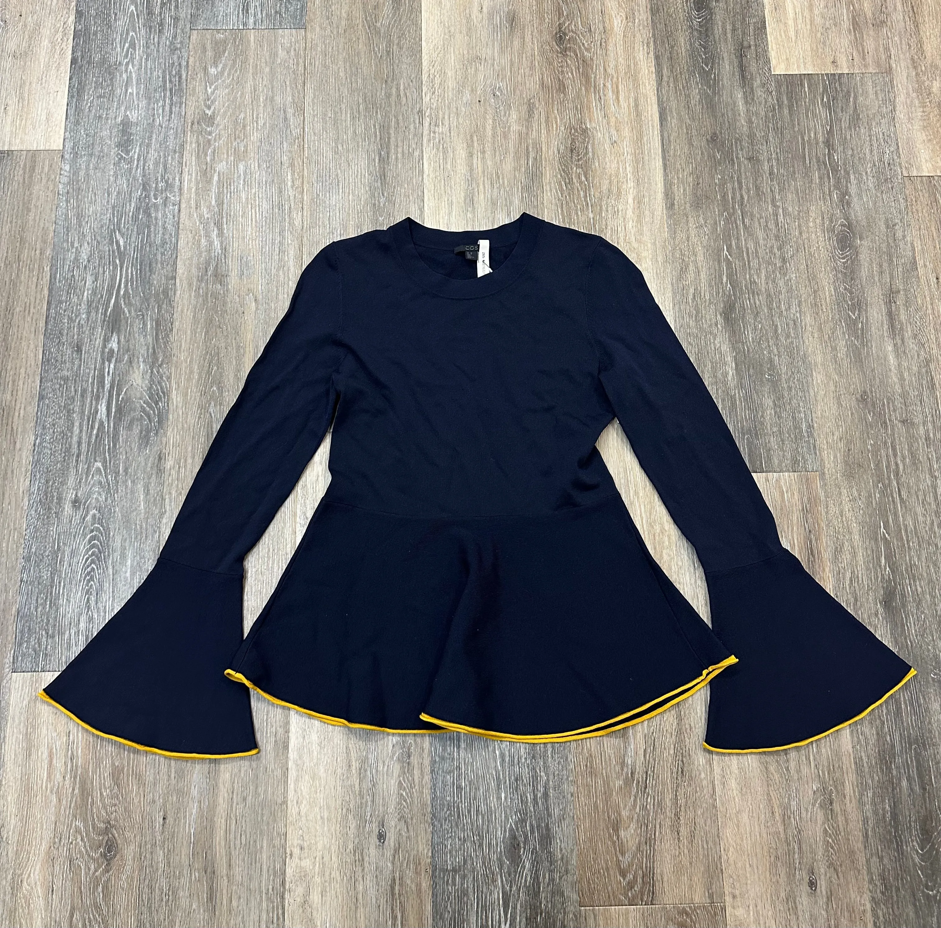 Blouse Long Sleeve By Cos In Navy, Size: Xs ZipClosure