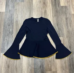 Blouse Long Sleeve By Cos In Navy, Size: Xs ZipClosure