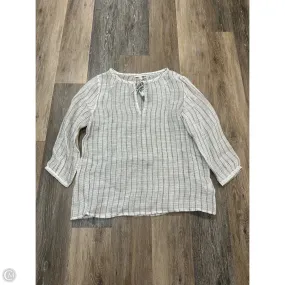 EthicallySourcedMaterial Blouse Long Sleeve By Eileen Fisher In Striped Pattern, Size: M