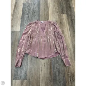 Blouse Long Sleeve By Evereve In Pink, Size: S Friction Resistant Finish