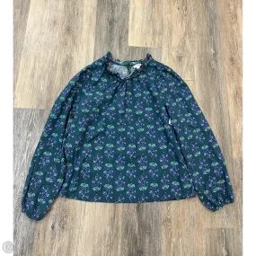 UV protection coating Stretch Fit Engineering Blouse Long Sleeve By J. Crew In Green, Size: M