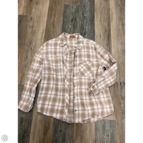 Blouse Long Sleeve By Nuuds In Plaid Pattern, Size: S Long Sleeve Tee Relaxed Design