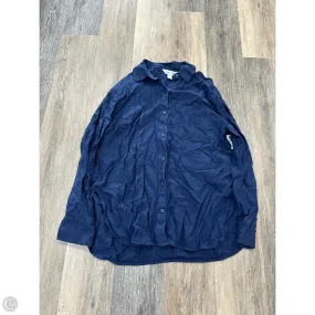 Compact TravelFriendly Design Blouse Long Sleeve By Old Navy In Navy, Size: M