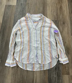 Non Iron Fabric Blouse Long Sleeve By Rails In Striped Pattern, Size: S