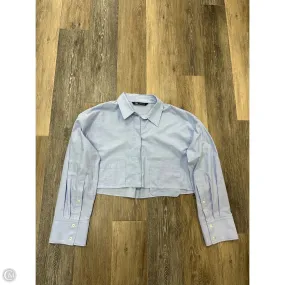 Classic Tank Blouse Long Sleeve By Zara In Blue, Size: Xl