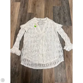 Cool Weather ButtonDownCollar Blouse Long Sleeve Tunic By Free People In White, Size: S