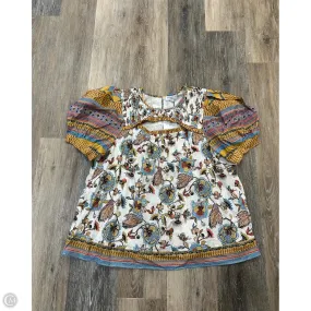 Blouse Short Sleeve By Current Air In Multi-colored, Size: L Tear Resistant Reflective accents