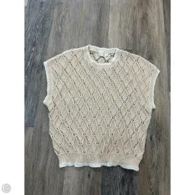 Blouse Short Sleeve By Dreamers In Cream, Size: L StaticResistantFabric