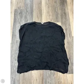 Active Wear Blouse Short Sleeve By Eileen Fisher In Black, Size: S