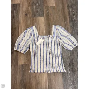 Blouse Short Sleeve By Evereve In Blue, Size: S NonIrritating Stitching WrinkleFree Finish