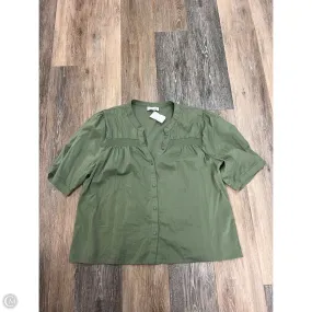 Multipurpose Design Blouse Short Sleeve By Evereve In Green, Size: L