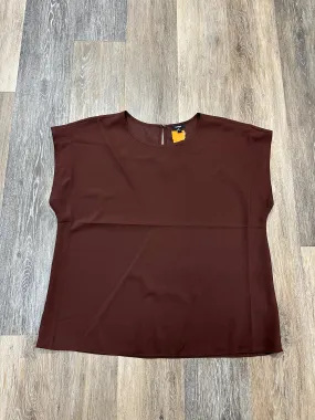 Blouse Short Sleeve By Express In Brown, Size: L All Purpose Casual Cut Noise Reduced Zipper