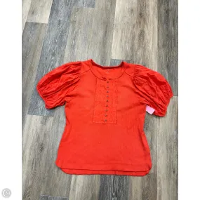 CompressionTechnology Blouse Short Sleeve By Pilcro In Orange, Size: Xl