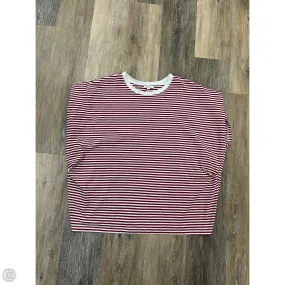 Blouse Short Sleeve By Pistola In Red & White, Size: M Breathable Construction