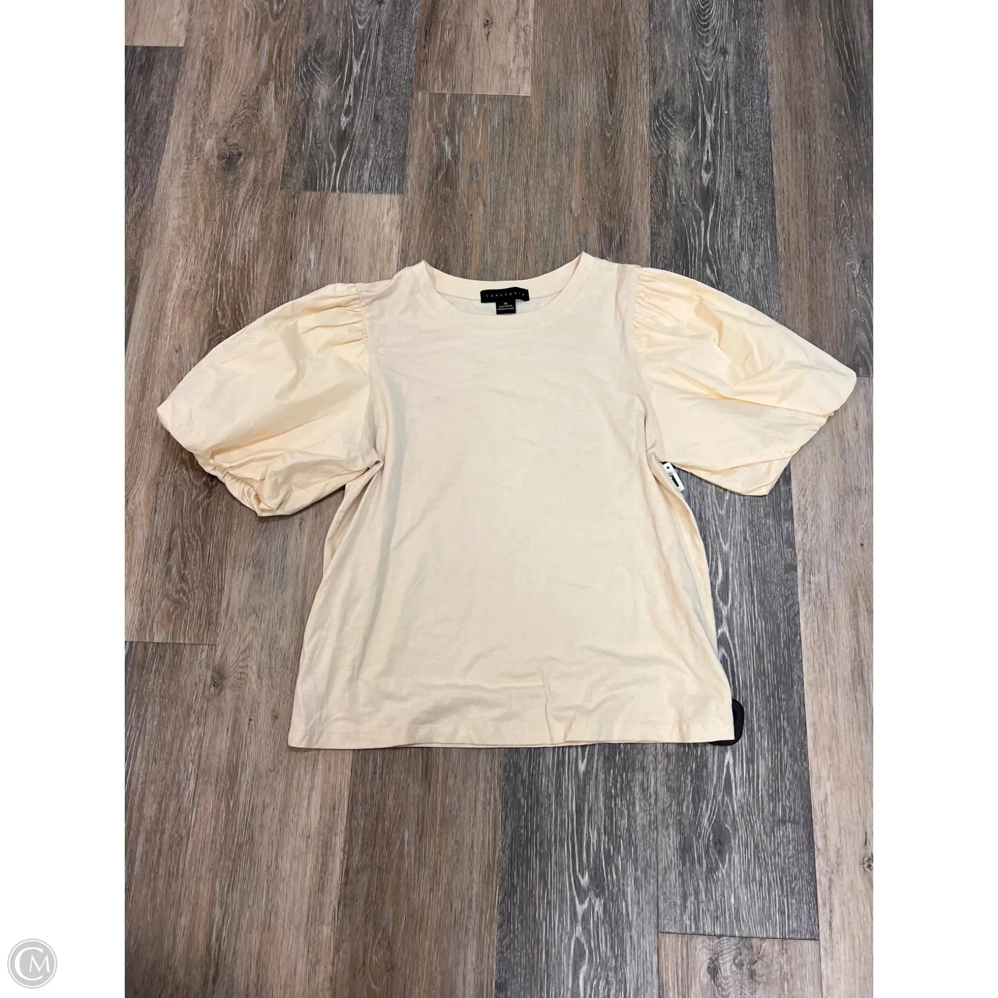 Blouse Short Sleeve By Sanctuary In Yellow, Size: Xs Breathable mesh