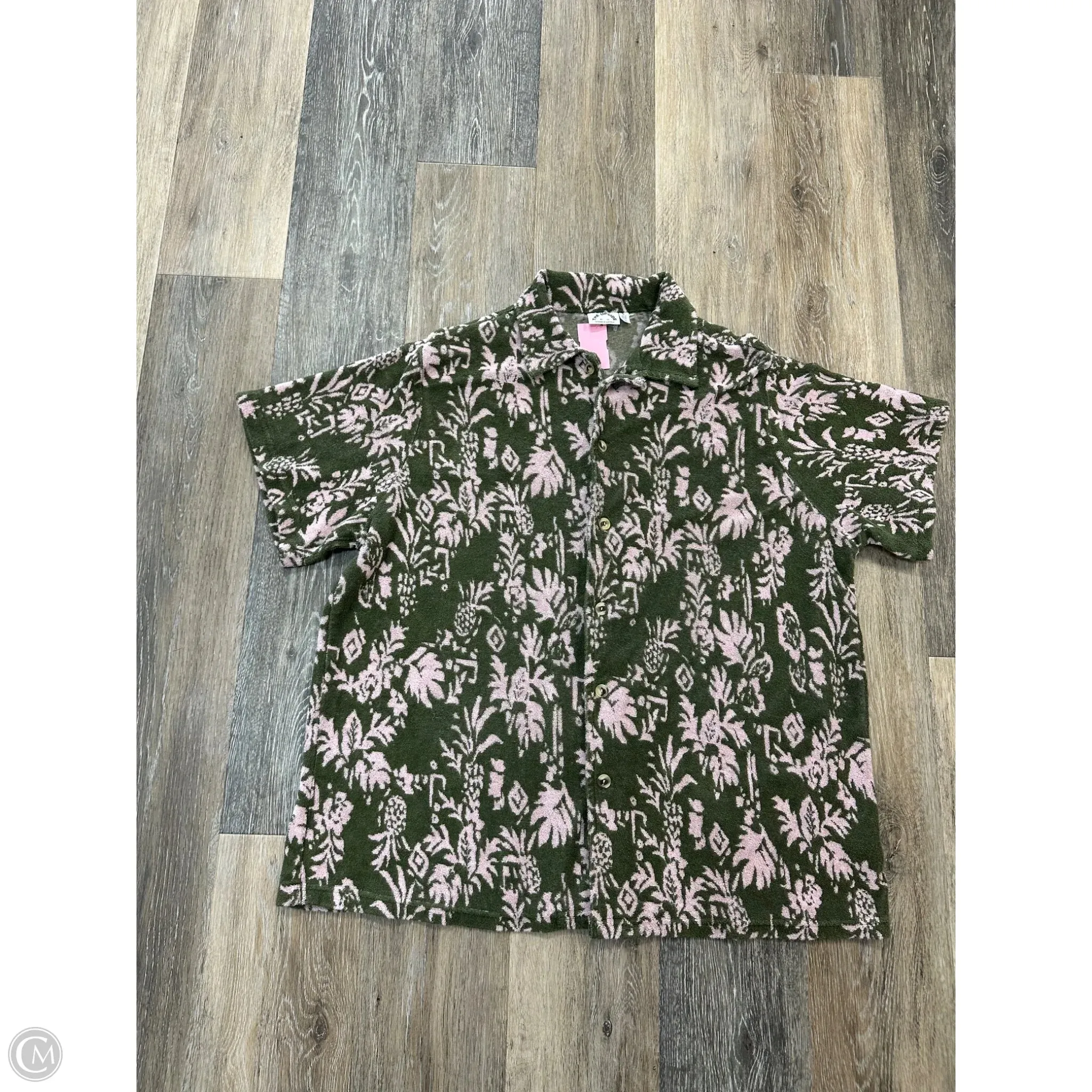 Thermal Regulating Design AntiPilling Technology Blouse Short Sleeve By The Upside In Green, Size: L