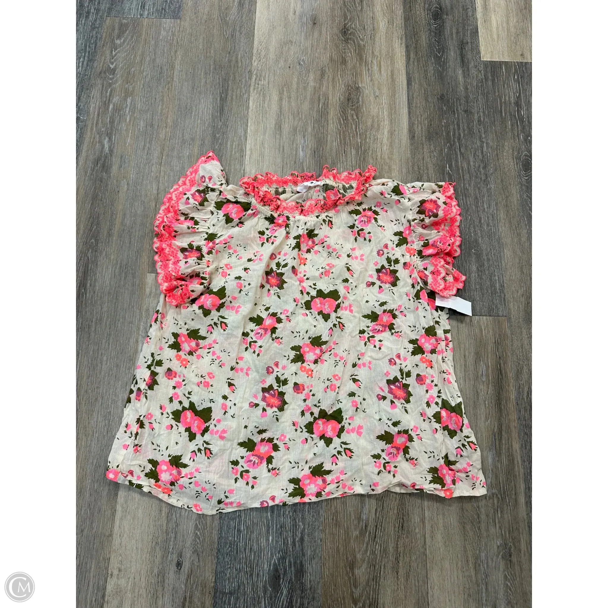 DurableStitching Blouse Short Sleeve By Thml In Floral Print, Size: S