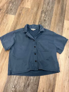 Blouse Short Sleeve By Toad & Co In Blue, Size: S NonChafing Fabric Smooth Zipper Integration