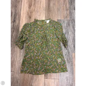 Stay Cool Technology DoubleLayeredShoulders Blouse Short Sleeve By Veronica Beard In Green, Size: 4