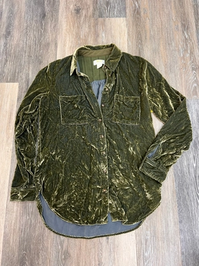Blouse Long Sleeve By Maeve In Green, Size: 0 DurableReinforcement Resilient Fabric Blend