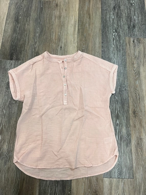 Blouse Short Sleeve By Faherty In Pink, Size: S All-Season Wear