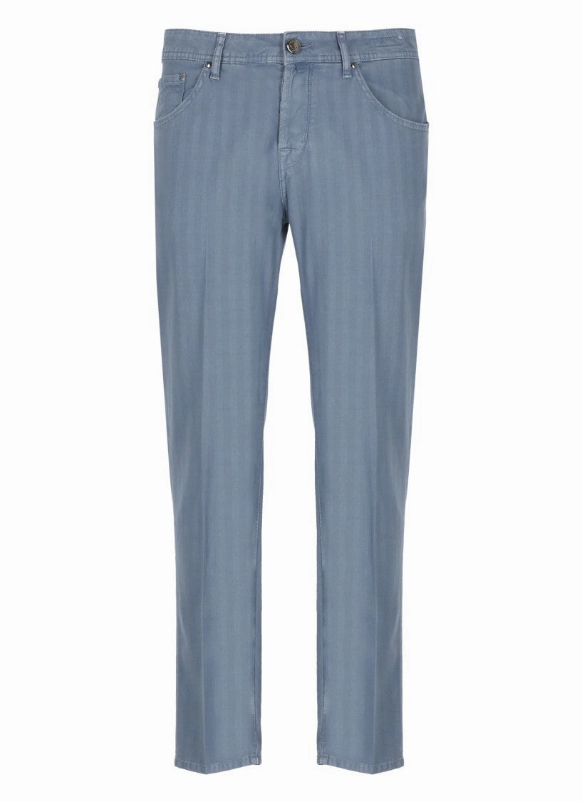Blue Cotton Jeans Daywear Option Anti Odor Fabric Treatment