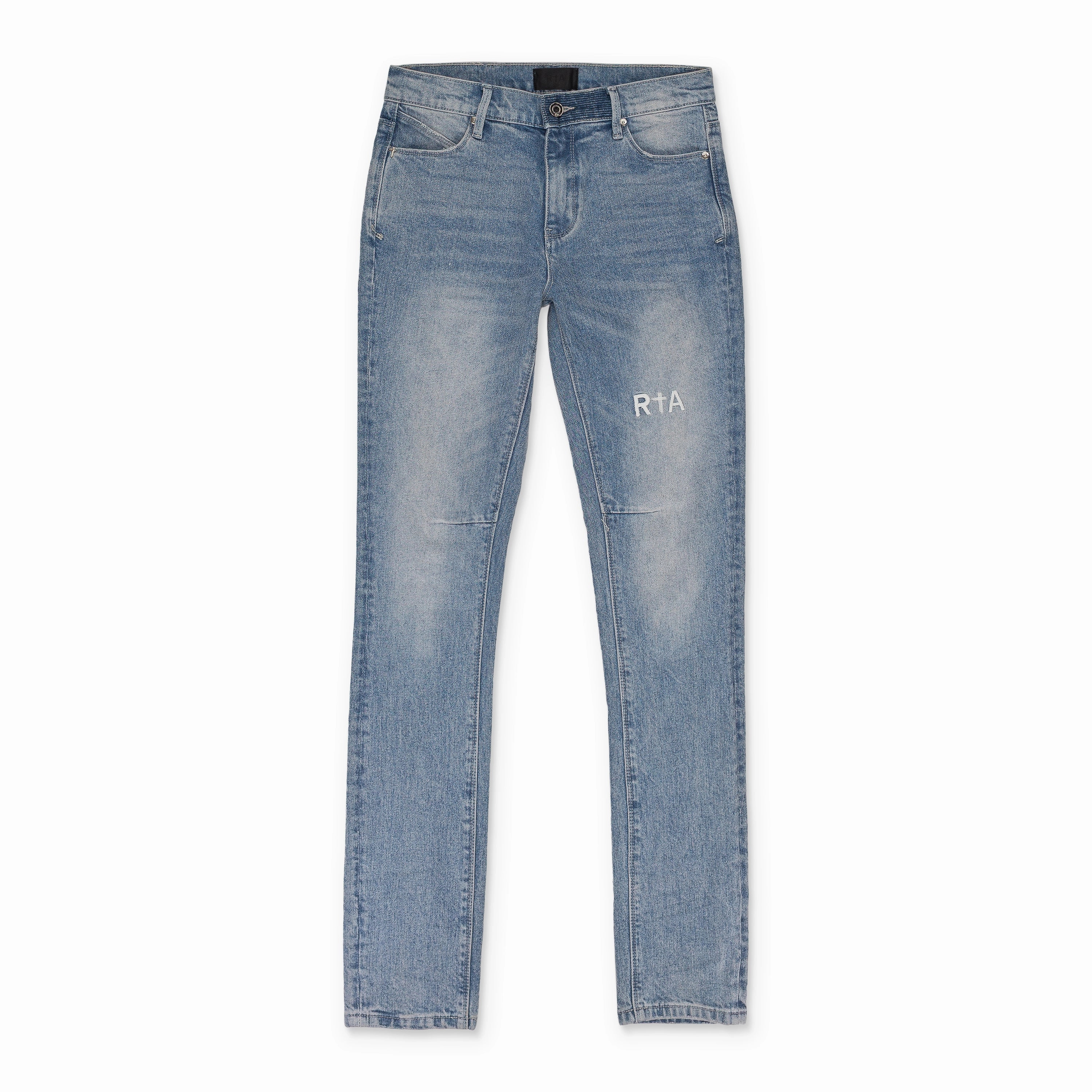 BLUE FADED SKINNY JEANS Fashion Essential No Iron Wear