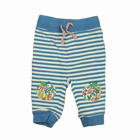 Boden Girls Blue | White Stripe Leggings Blackout fabric