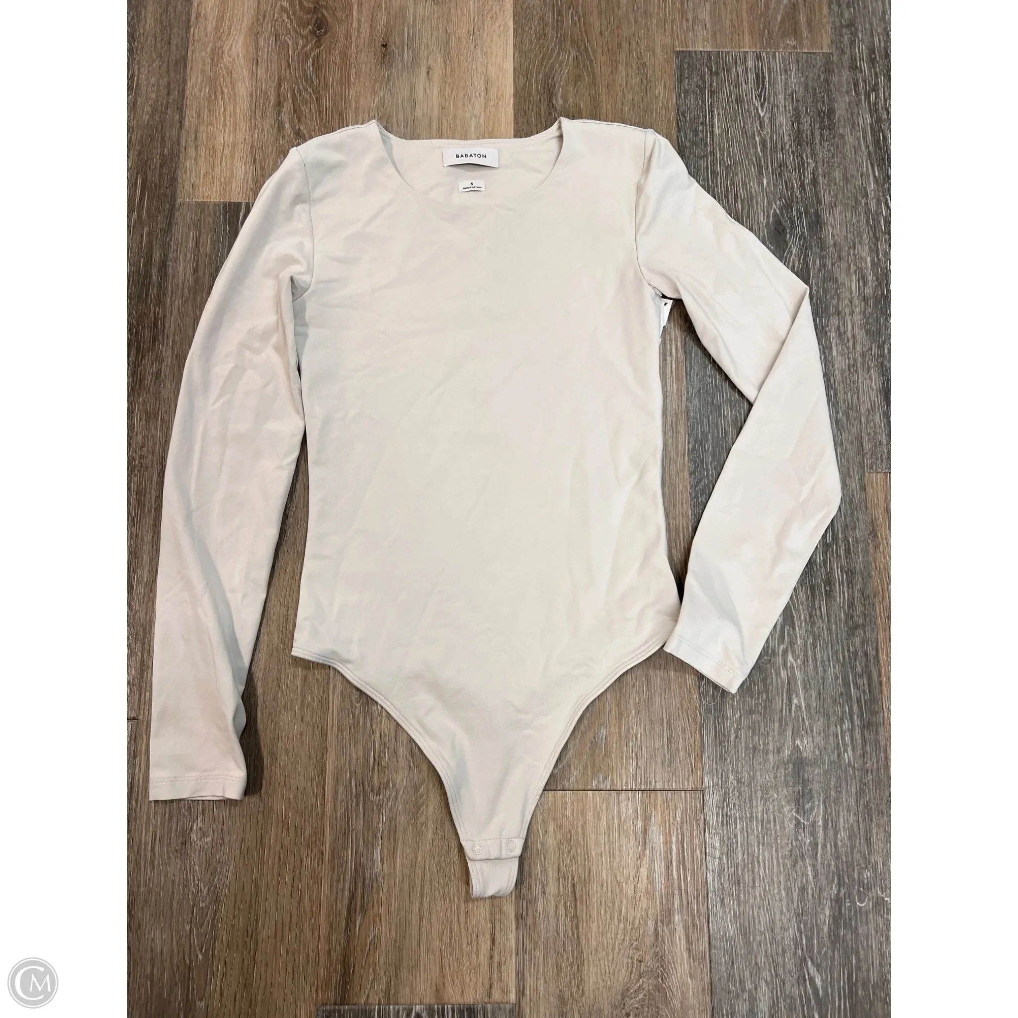Stretchy Top Bodysuit By Babaton In Cream, Size: S