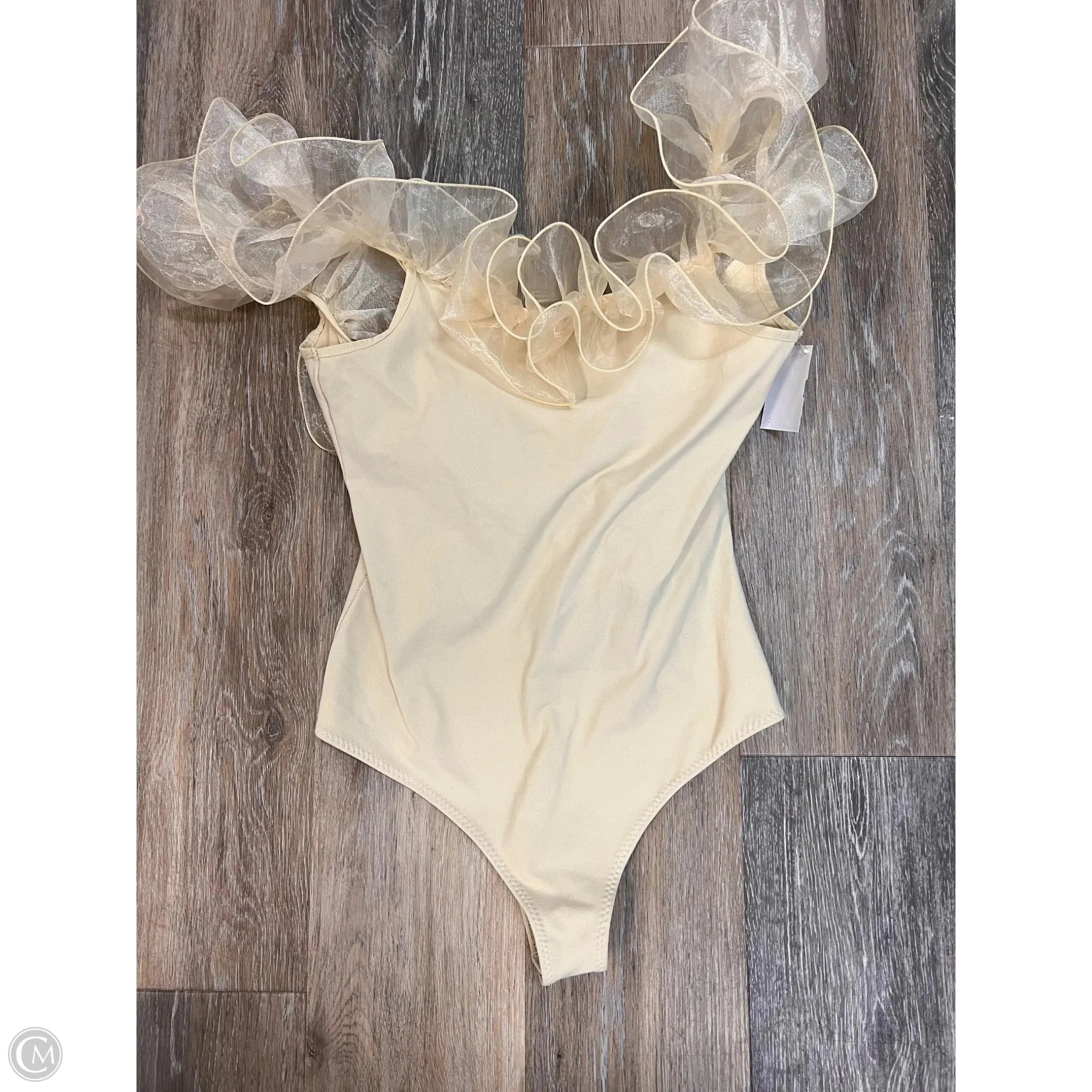 Bodysuit By Free People In Cream, Size: M Minimalist Design