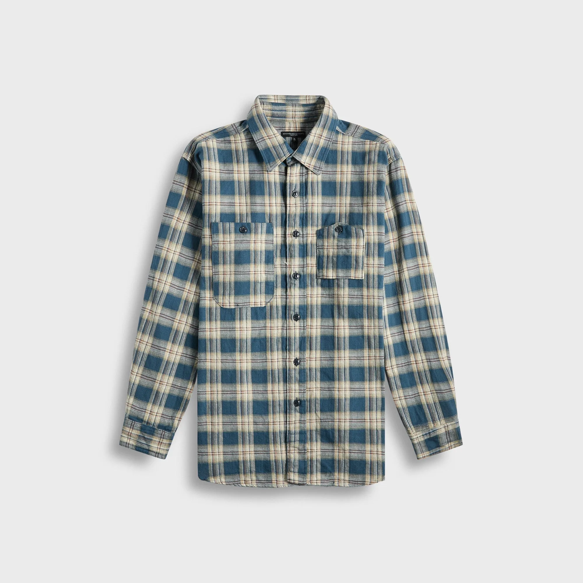 Engineered Garments Work Plaid Jacquard Shirt - Navy Trend-Driven