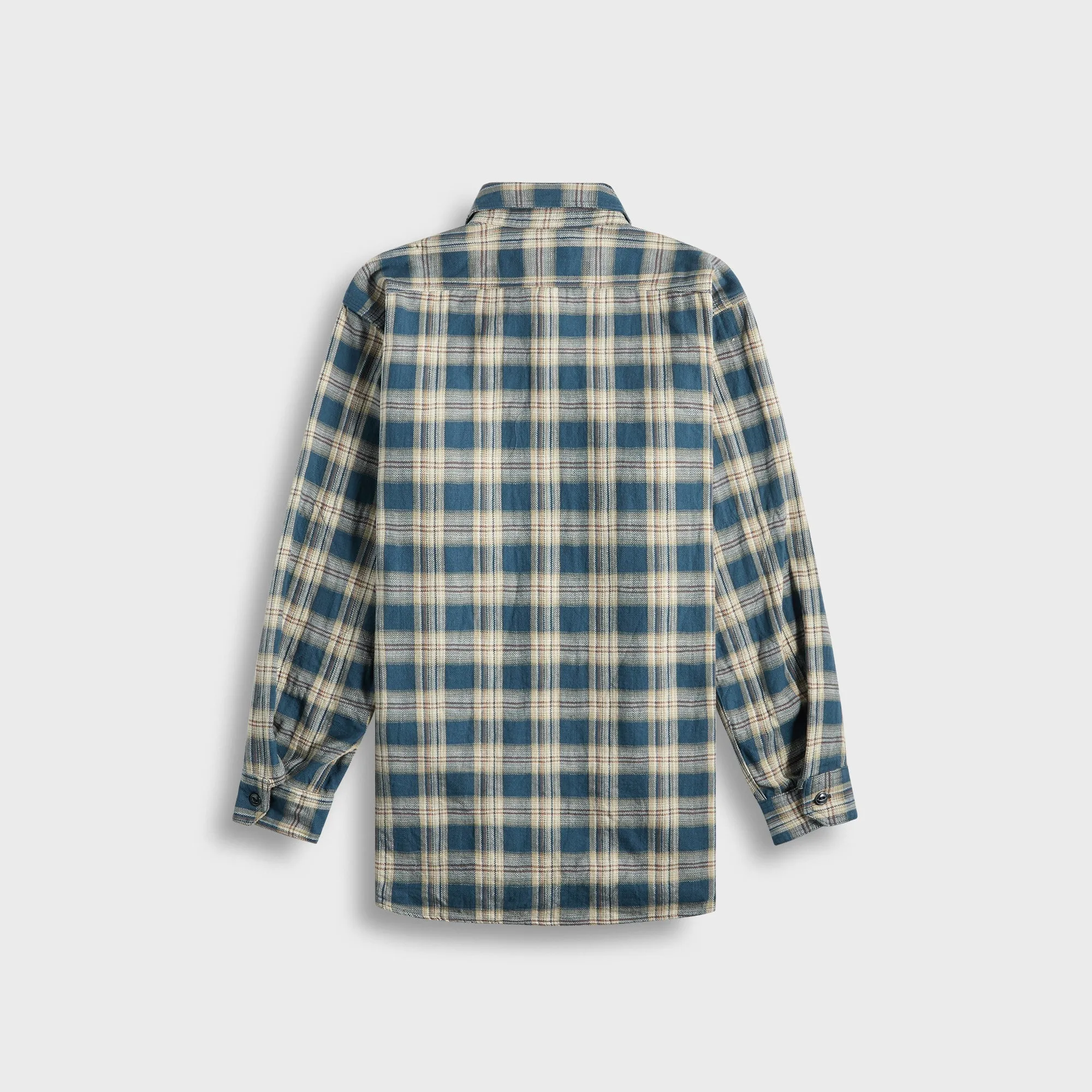 Summer Outfit Engineered Garments Work Plaid Jacquard Shirt - Navy