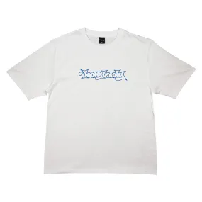 Baglady Bootleg Throw Up Logo T-shirt - White Abstract print Practical Comfort
