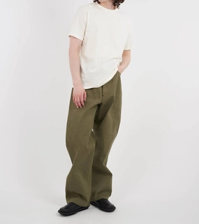 Relaxed Style Work Ready Outdoor Enthusiast Customizable Fit Railman Denim Pants In Green