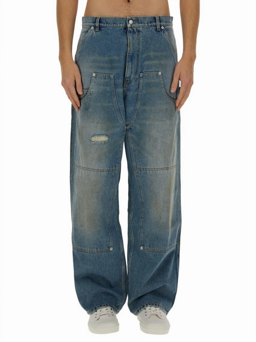 Neutral Lightweight Relaxed High-Waist Wide-Leg Jeans