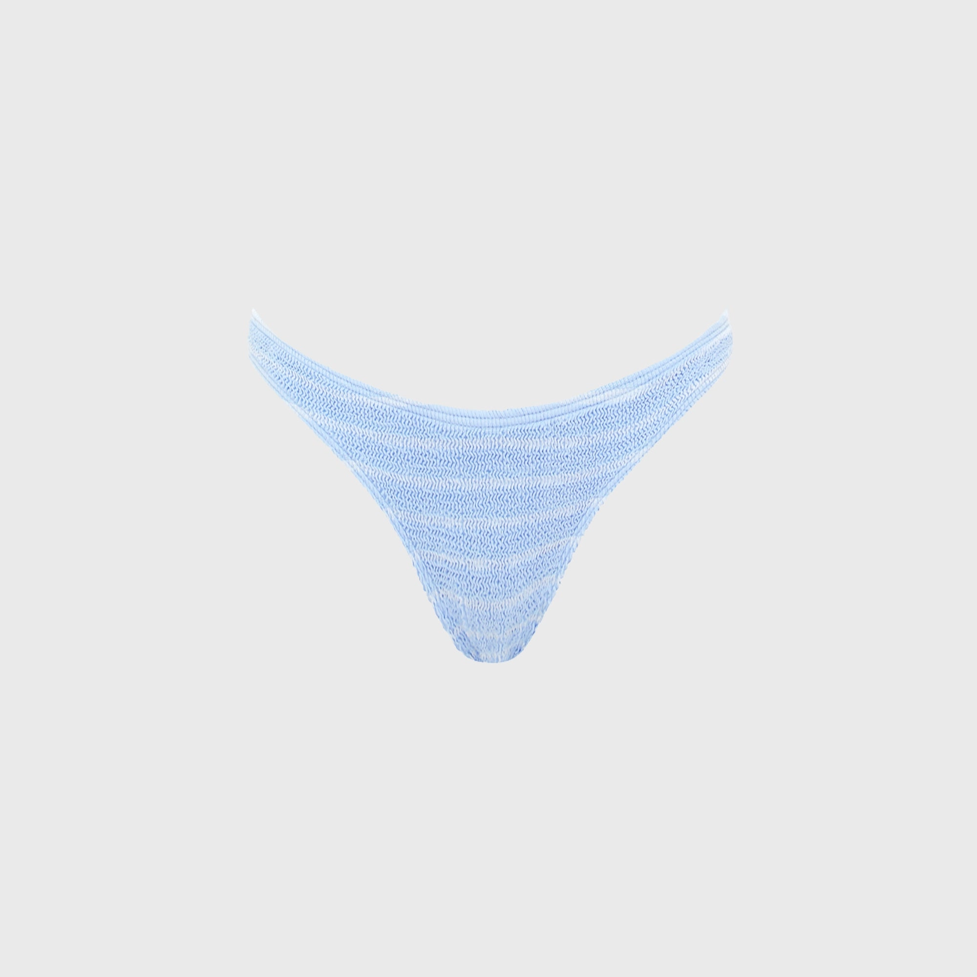 Bond Eye Sign Brief Bikini Bottom - Powder Blue Stripe Mesh Lining