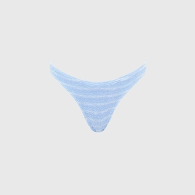 Bond Eye Sign Brief Bikini Bottom - Powder Blue Stripe Mesh Lining