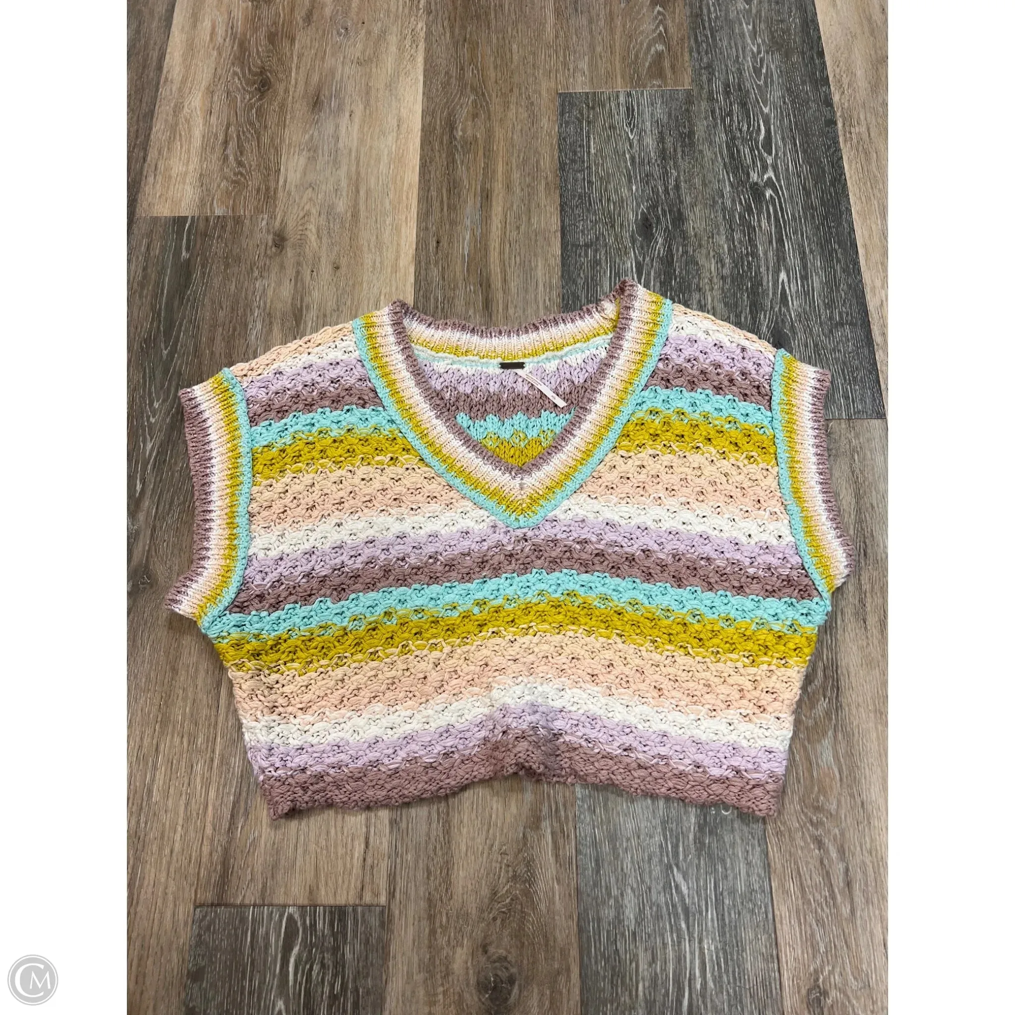 Comfortable Design Sweater Short Sleeve By Free People In Multi-colored, Size: S